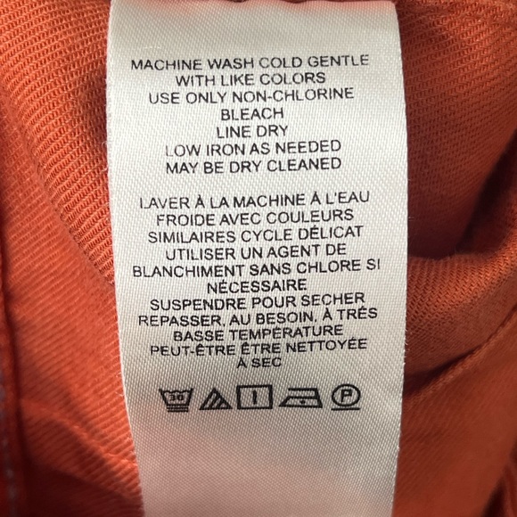 Anthropologie Maeve The Colette Wide Leg Crop Pants Orange/rust size 27 - Picture 12 of 12